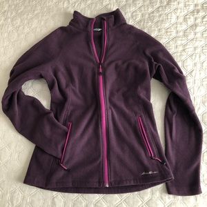 Plum Full-zip Fleece Polartec Jacket